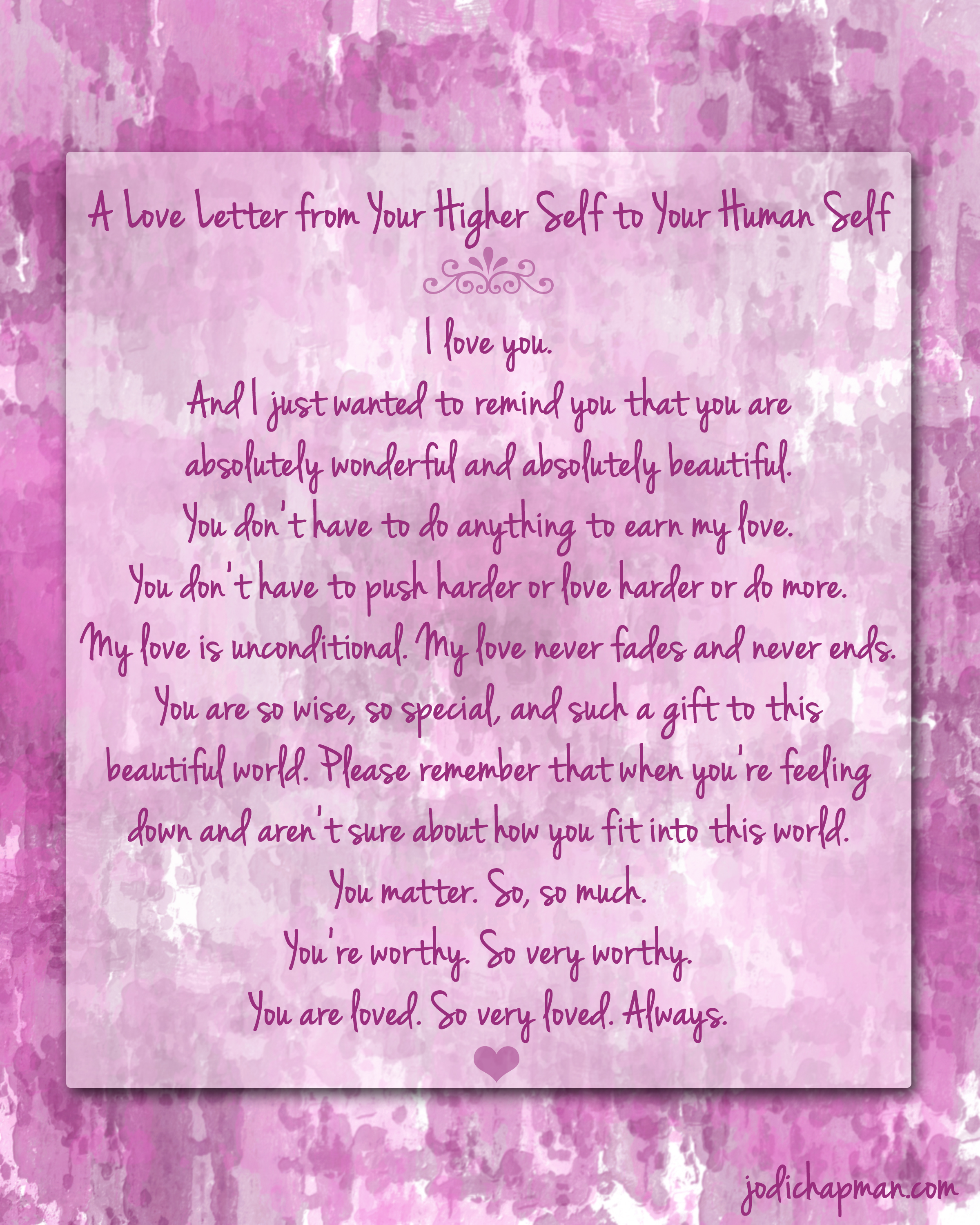 A Love Letter to You Free Printable Poster