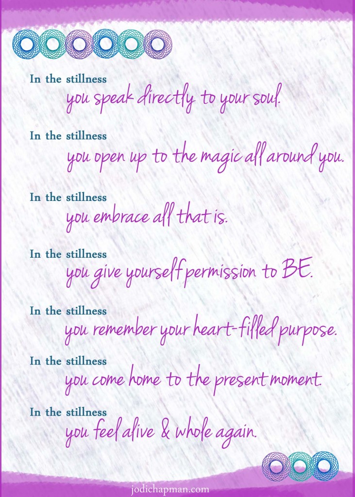 in the stillness copy