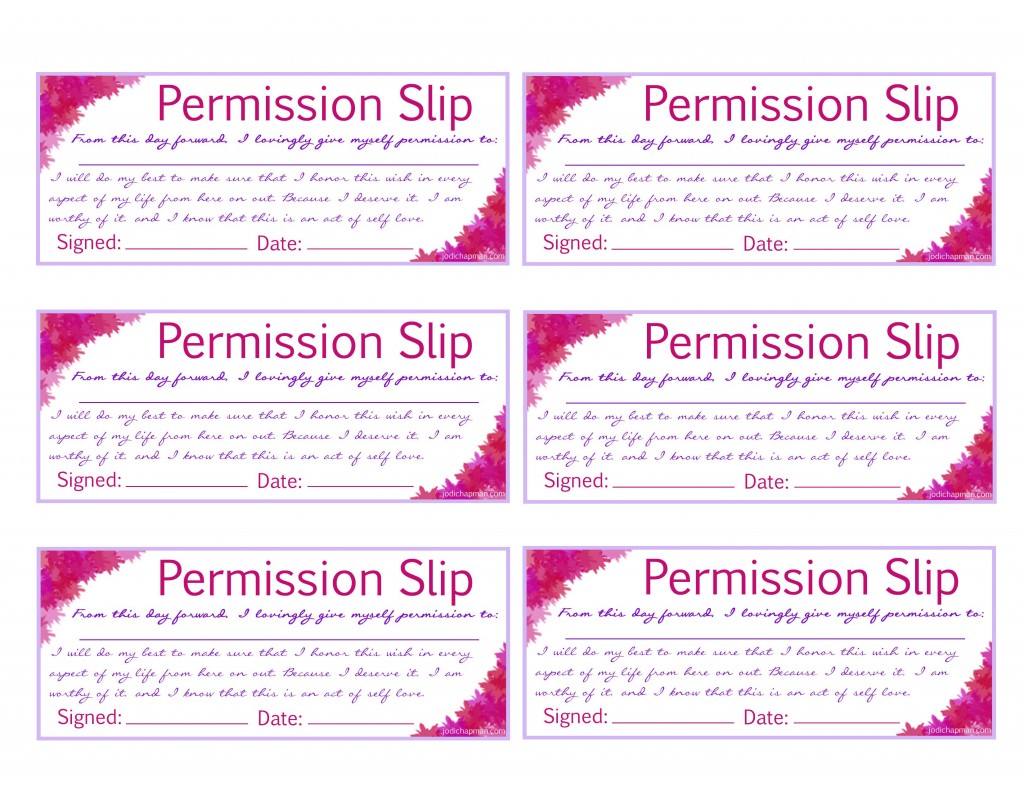 permission slip to print out